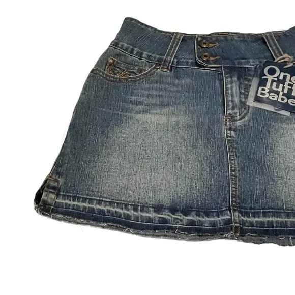 ONE Tuff Babe Denim Mini Skirt - Picture 4 of 8